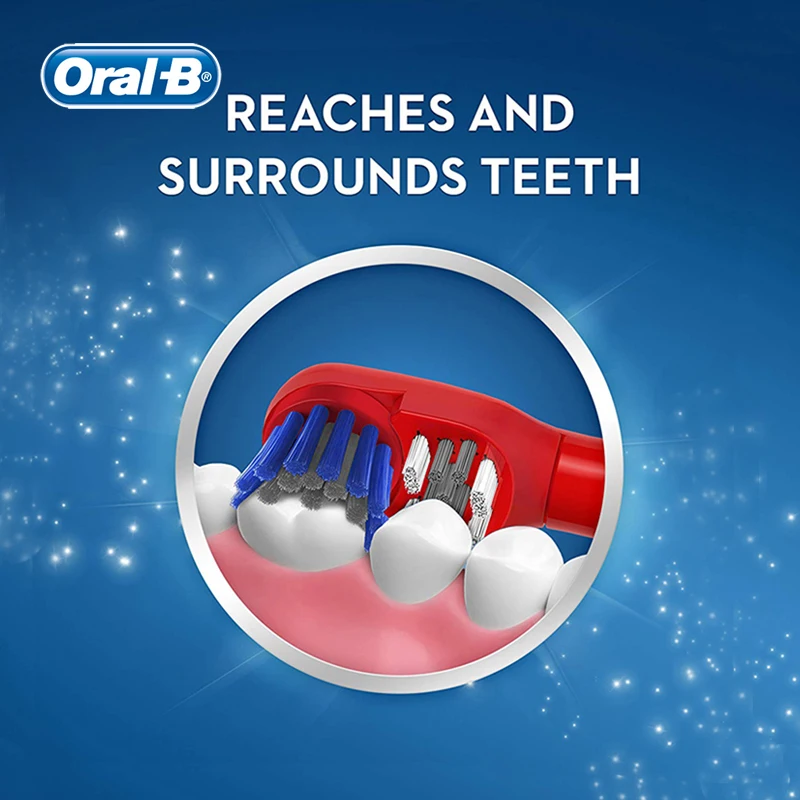 Oral B Bàn Chải Đánh Răng Điện Đặc Biệt Cho Trẻ Em Gum Chăm Sóc Răng Miệng Sạch Sẽ Quay Rung Lông Mềm Chạy Bằng Pin Bàn Chải Đánh Răng
