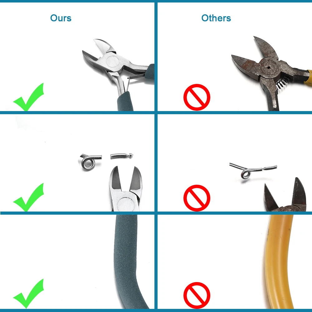 12 estilos de alicates de alambre de corte de extremo de acero inoxidable cromo vanadio de alta calidad herramientas manuales accesorios de joyería DIY juego de alicates