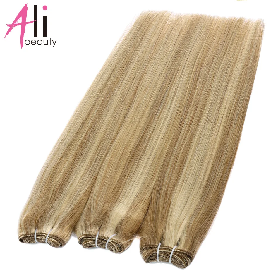 ThẳNg Tóc Sợi Ngang Lưng Châu Âu Remy Con Người Tự Nhiên Tóc 100G Có Thể Làm Xoăn Tóc Dệt
