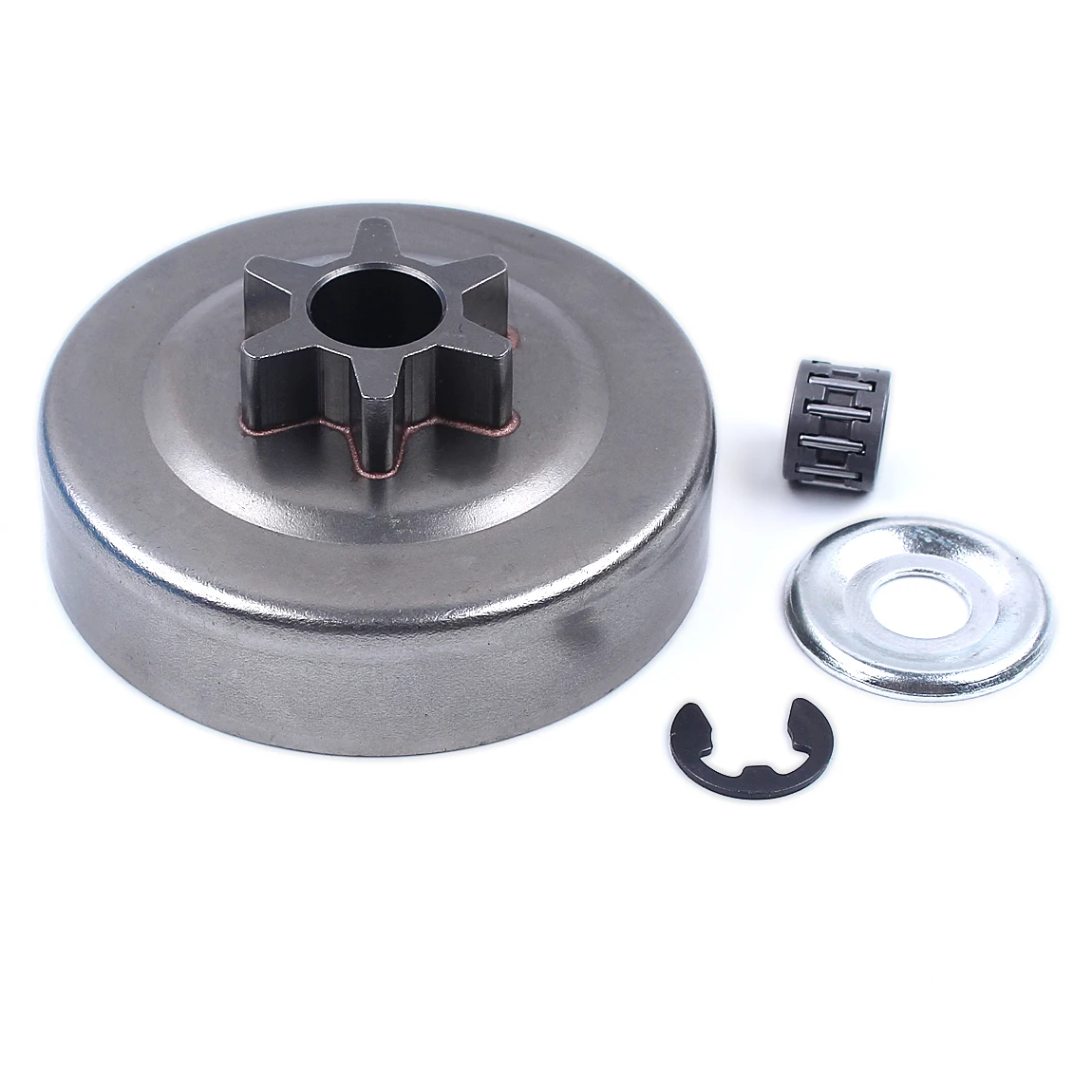 3/8 Độ 6T Ly Hợp Trống Con Quay Máy Giặt E-Kẹp Bộ STIHL 017 018 021 023 025 MS170 MS180 MS210 MS230 MS250 Máy Cưa Xích