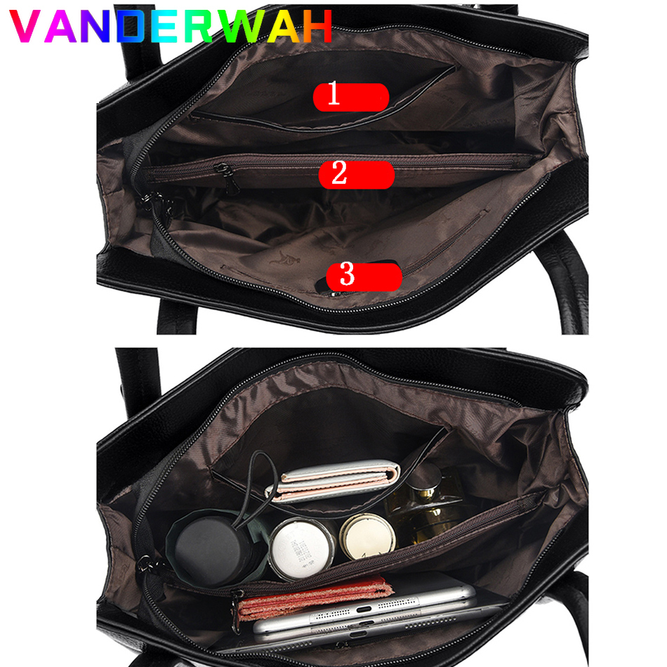 本物のソフトレザーハンドバッグ女性のためのヴィンテージショルダートートバッグ高級デザイナーレディース大容量財布バッグ嚢 A メイン