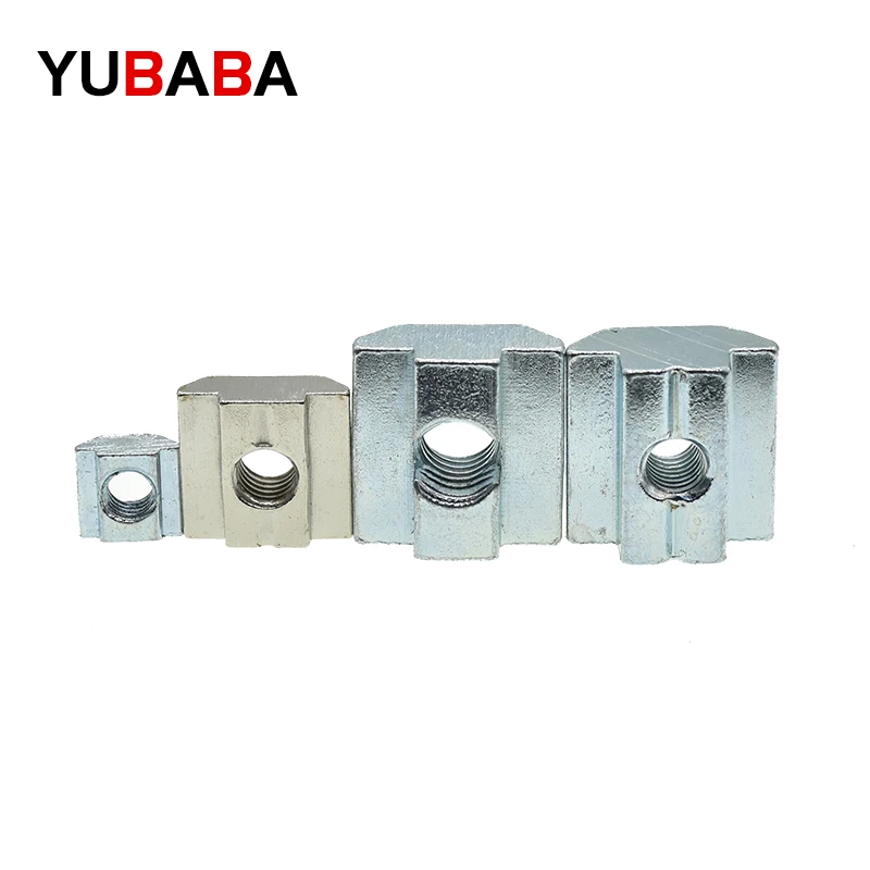 M3 M4 M5 M6 M8 M10 T Khối Vuông Loại Hạt T Đường Trượt Búa Nhổ Cho Dây Nhôm Hồ Sơ 2020 3030 4040 4545