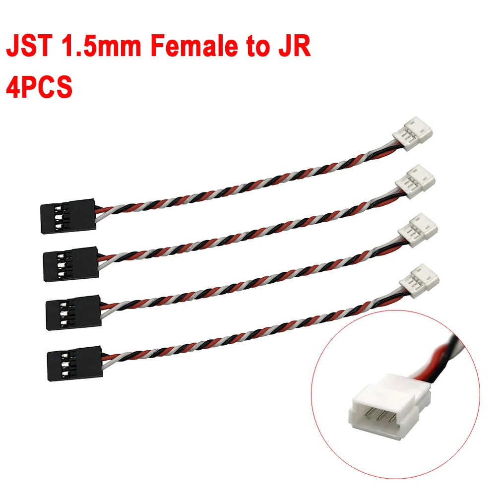 4 JST 1.5Mm Nữ Để JR Cho Mini Thu Servo Dây Cắm Chuyển Đổi