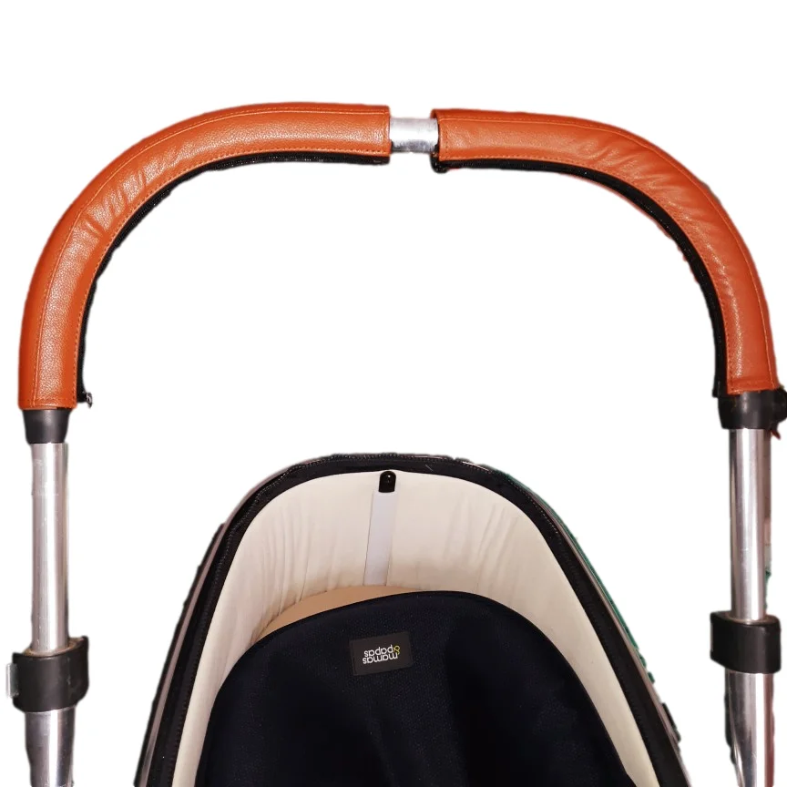 เด็กหนังกันชนสําหรับ Mamas & Papas urbo 2 รถเข็นเด็ก Pram Handle กรณีพนักพิงป้องกันอุปกรณ์บาร์