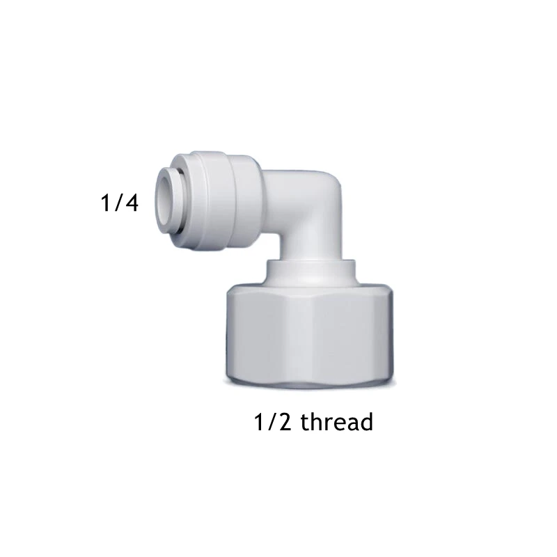 ข้อศอก 90 องศา RO น้ํา FITTING 15 ประเภทชายหญิงด้าย 1/4 3/8 POM ท่อ PE ท่อกรอง Reverse Osmosis อะไหล่