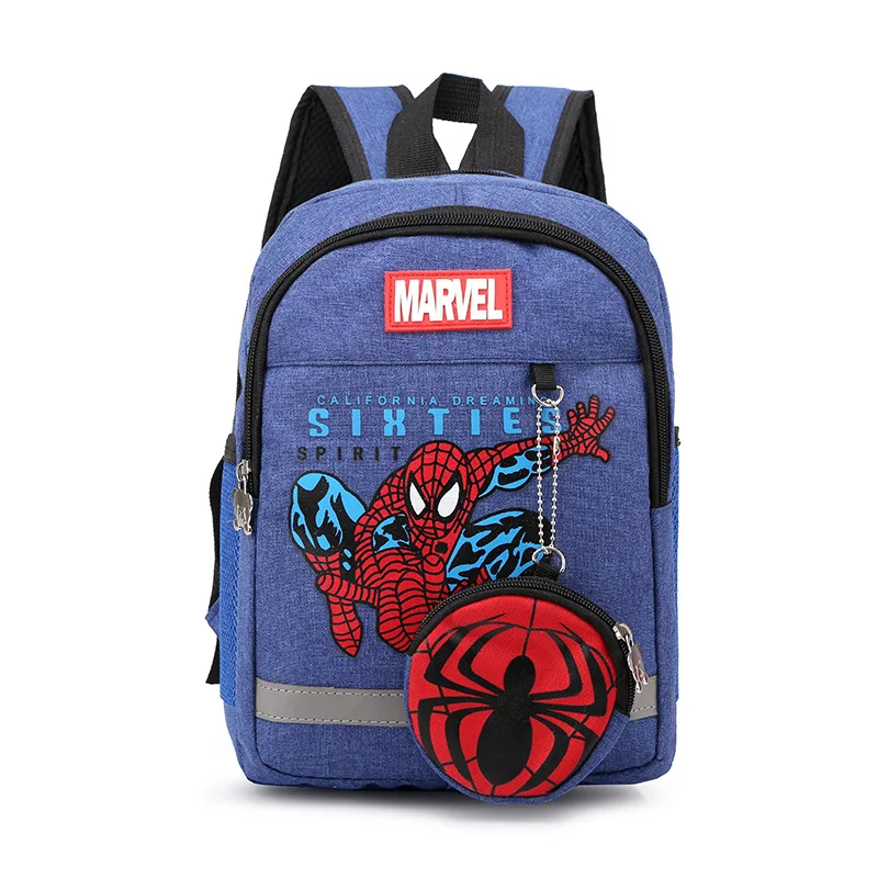 子供用マーベルバックパック,スパイダーマン,キャプテンアメリカ,2セットデザイン,カジュアル,ベビースクールバッグ,通気性のあるブックバッグ