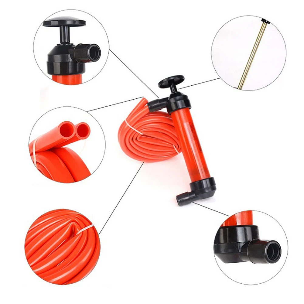 1pc Tragbare Manuelle Öl Pumpe Hand Siphon Rohr Auto Schlauch Flüssigkeit Gas Transfer Sucker Saug Hohe Qualität Aufblasbare Pumpe