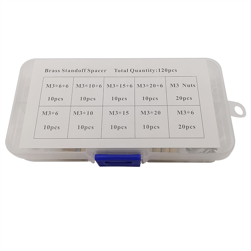 120 Buah/Kotak M3 Jantan Perempuan Kuningan Standoff Spacer Hex Kolom Dukungan Spacer Pilar M3 Sekrup Mur untuk Papan PCB M3x6/10/15/20Mm