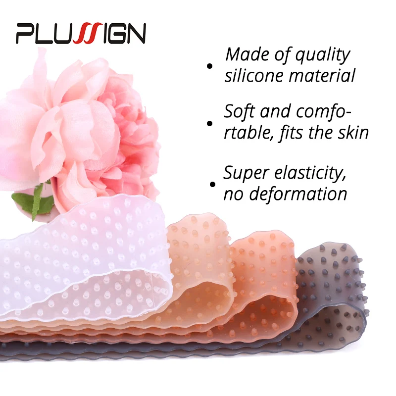 Thun Mềm Silicon Tóc Giả Kẹp Đầu Silicone Tóc Giả Kẹp Ban Nhạc 4 Màu Size Nhỏ Đầu Không Trượt Bộ Tóc Giả Giữ Trong Suốt ban Nhạc