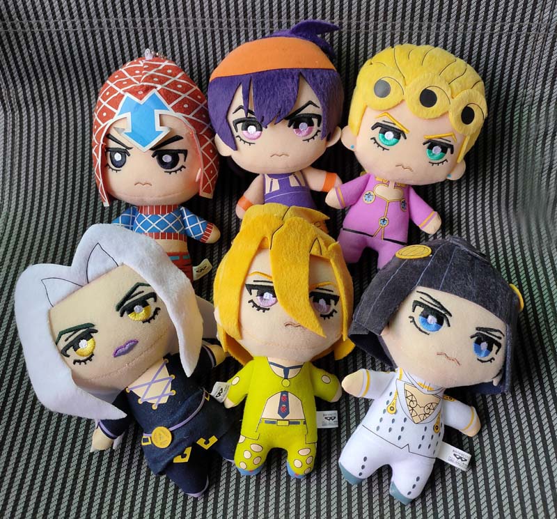 JoJoss Bizarre Adventure Golden Wind Buccellati Abbacchio Fugo Yoshikage Kira Rohan Kishibe Josuke Higashikata Jotaro Kujo plush
