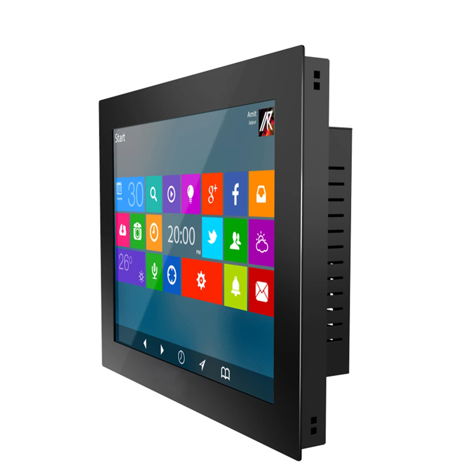 14 15.6 17.3 inch Embedded industrial computer 24V power supply AIO tablet panel Core i3 resistive touch screen for Win10 Pro