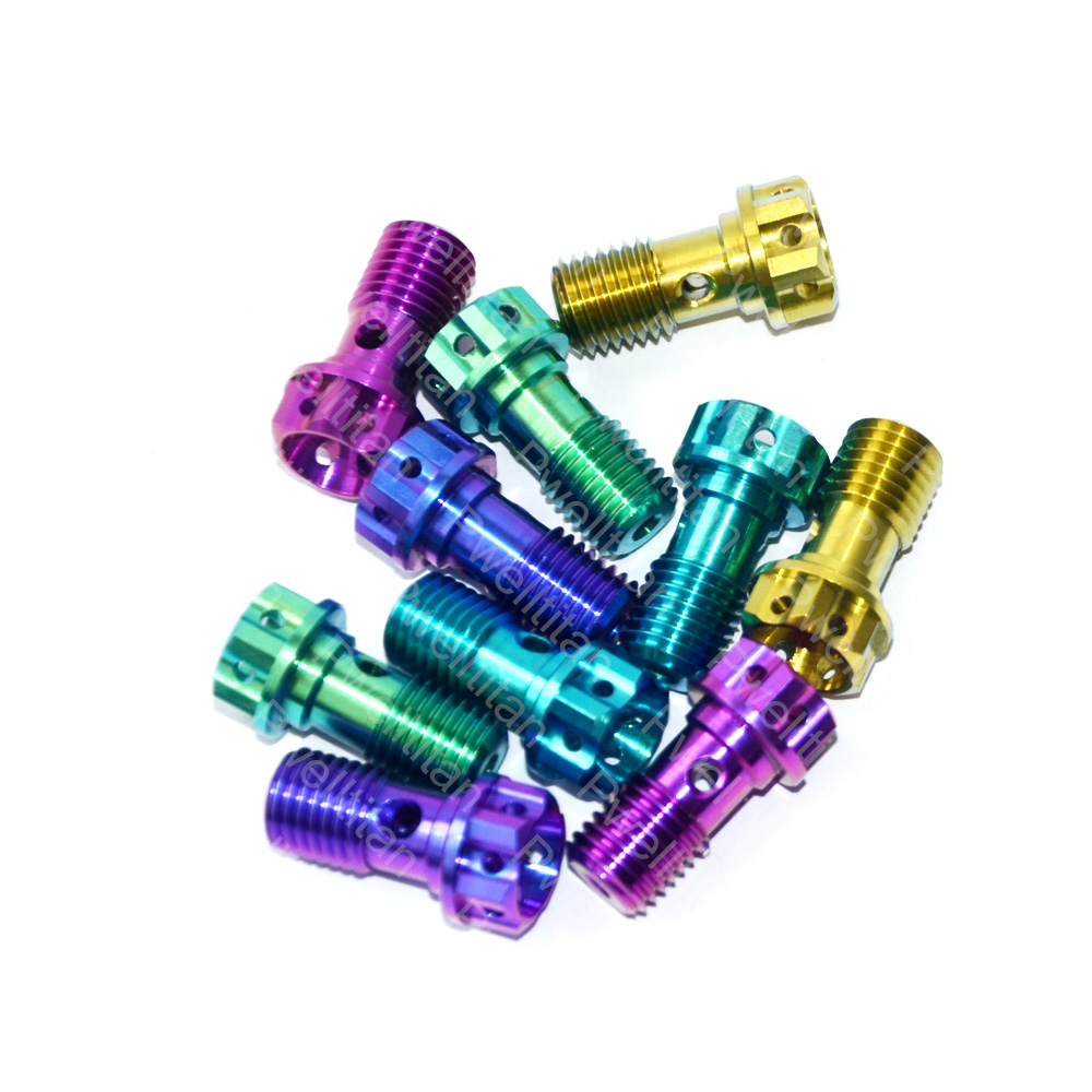 2 Buah Sekrup Selang Minyak Silinder Master Rem M10 * 1.25 Kualitas Tinggi Baut Titanium Banjo Sekrup Tabung Universal Sepeda Motor