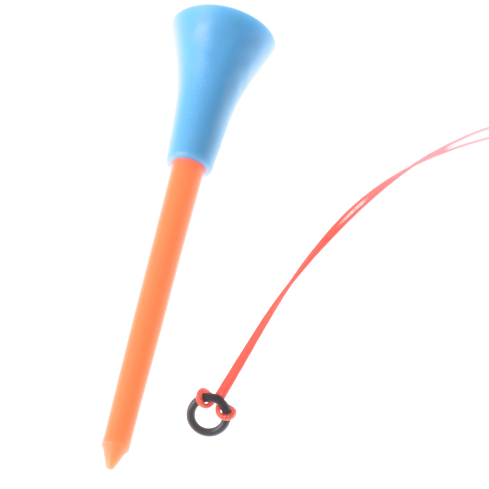 ยางตีกอล์ฟ5ชิ้นพร้อมเชือกทำมือป้องกันการสูญเสียที่แตกต่างกันรูปการ์ตูนที่วางลูกกอล์ฟและเชือกถักของขวัญ