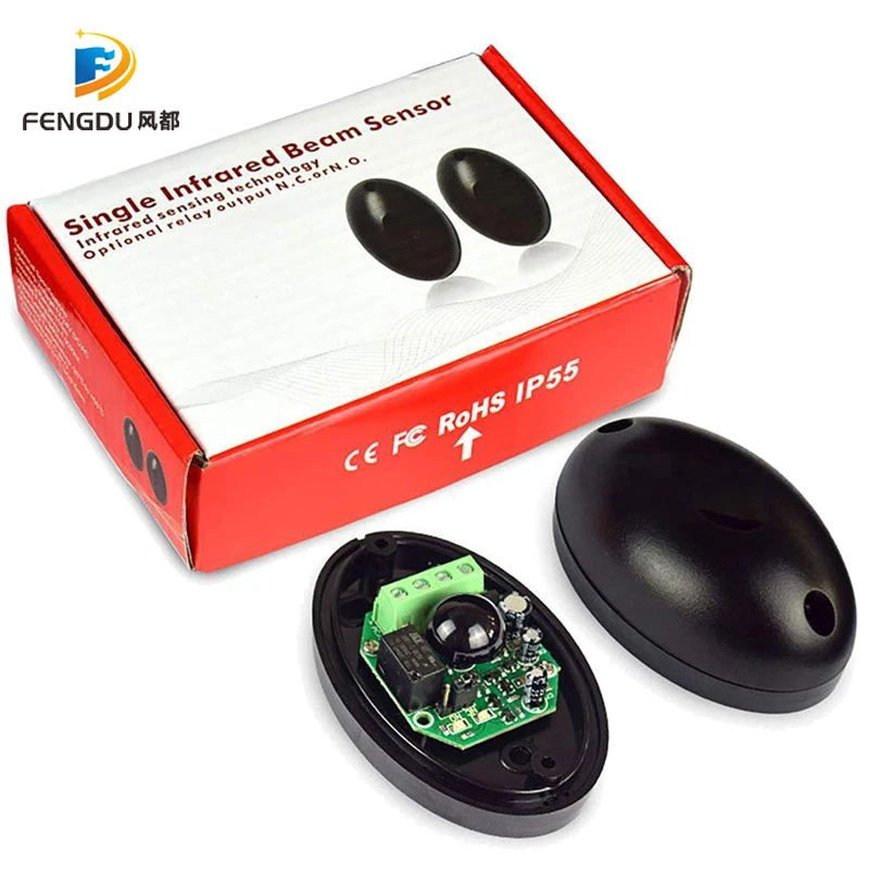 Sensor infrarrojo de fotocélula con cable de seguridad para puertas y puertas automáticas, abridores de garaje, 10 pares/lote, 10m, 12VAC/DC