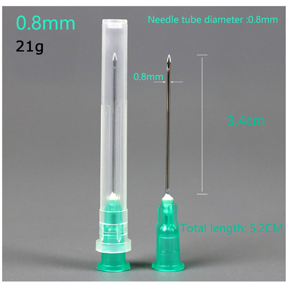 25 Con Sắc Nét Kim Chỉ Đóng Gói Riêng Lẻ 16/18G/20/21/22/23/25/26G Keo Đựng Dụng Cụ