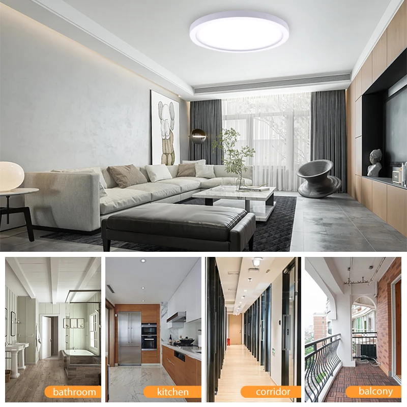 Lampada LED Panel de luz Circular 6W 9W 13W 18W 24W luz de techo led montada en superficie AC 85-265V lámpara led para decoración del hogar