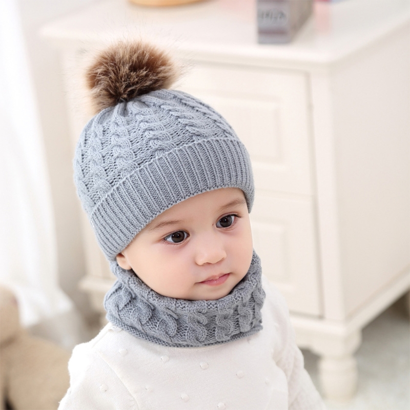 Baby Gestrickte Hut Schal Set Beanie Halstuch Neck Mädchen Strick Schönen Hals Wärmer Kinder Beanie Hut Kleinkind
