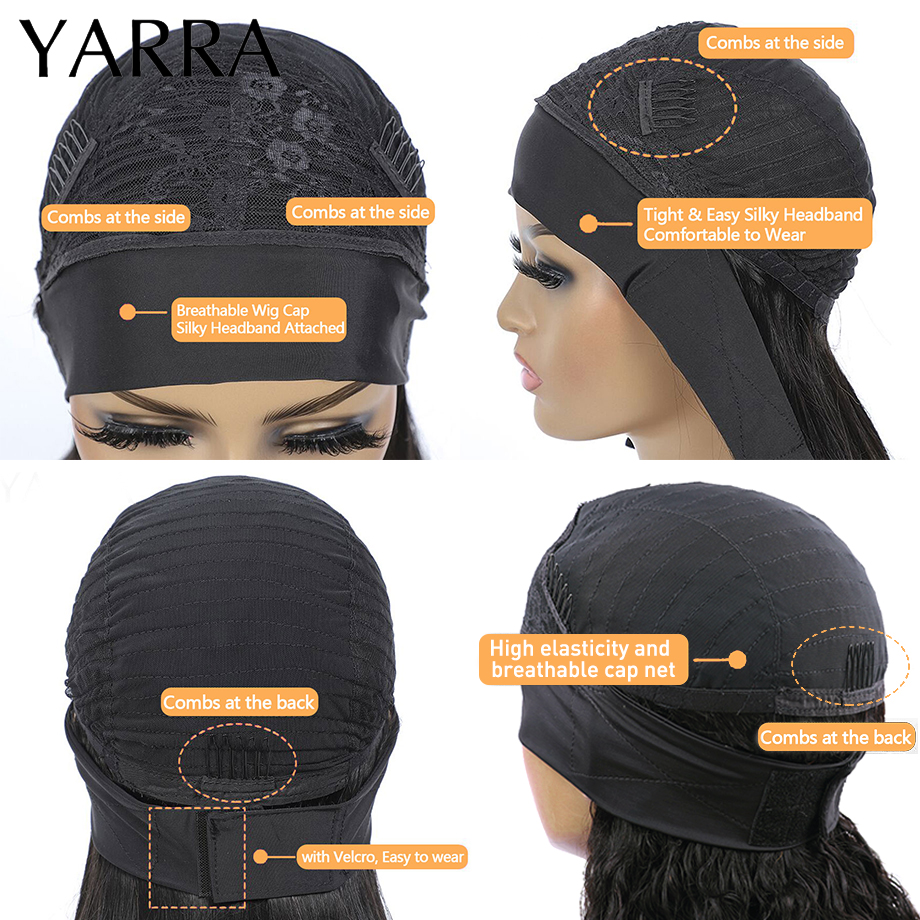 ブラジル変態カーリーヘッドバンドウィッグ人毛 8-30 インチレミー変態カーリー人毛ウィッグ女性のための着やすい 180% ヤラ髪