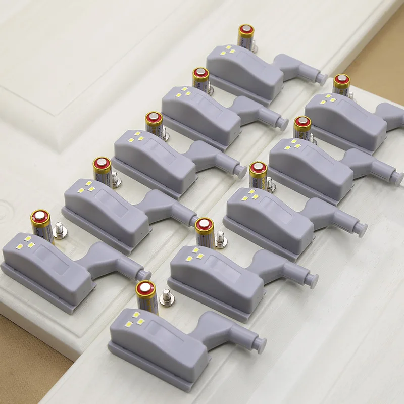 20/10 Cái Đèn LED Dưới Tủ Đèn Pin Thông Minh Cảm Ứng Đa Năng Tủ Bản Lề Đèn Ngủ Cảm Biến Ánh Sáng Cho tủ Quần Áo Tủ Quần Áo