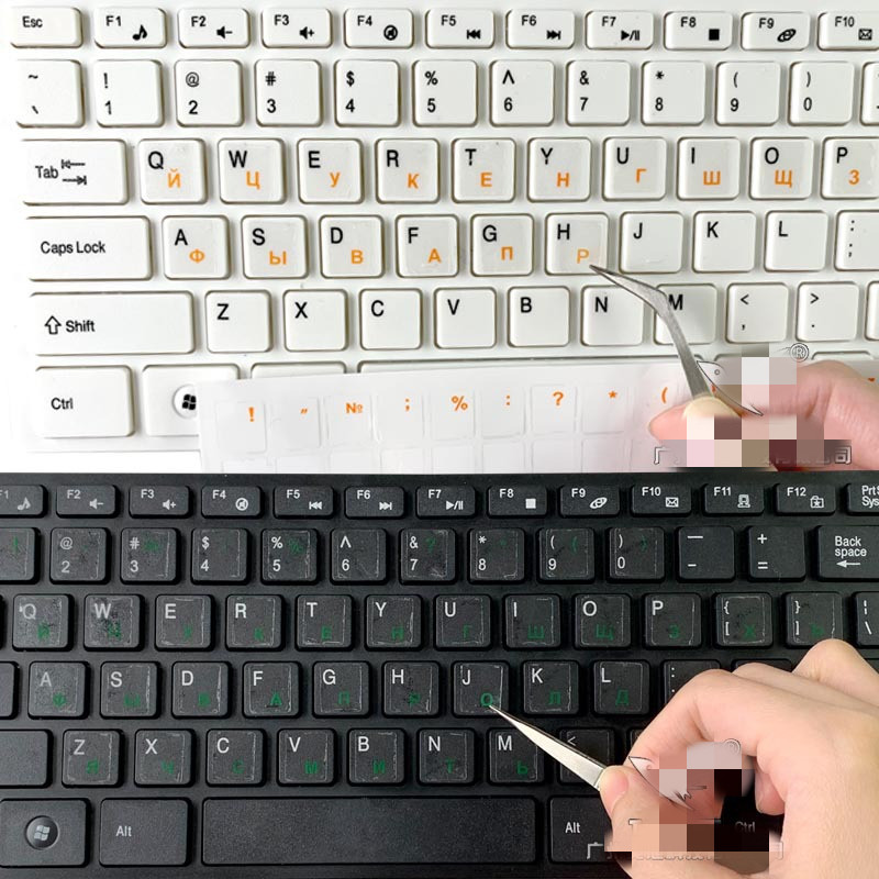 Arabic Keyboard Stickers Language Letter Keyboard Cover for laptop Notebook Computer PC Dust Protection Cover black white red