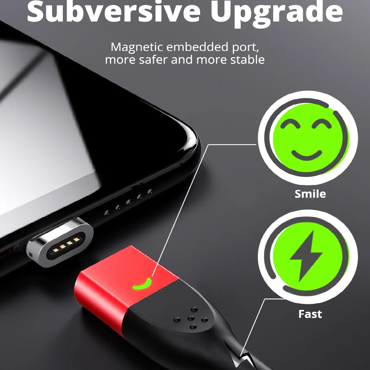 Магнитный кабель FONKEN 3A USB Магнитное зарядное устройство для телефона Шнур для передачи данных Кабель USB типа C Магнитный кабель для быстрой зарядки Провод для зарядки Micro USB