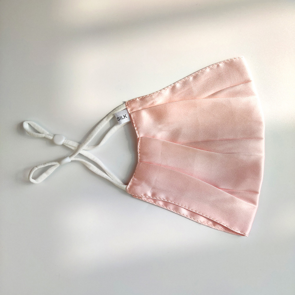 Mascarilla facial de seda de morera 100% pura para hombre y mujer, máscara lavable y reutilizable con elásticos ajustables, 16 Momme