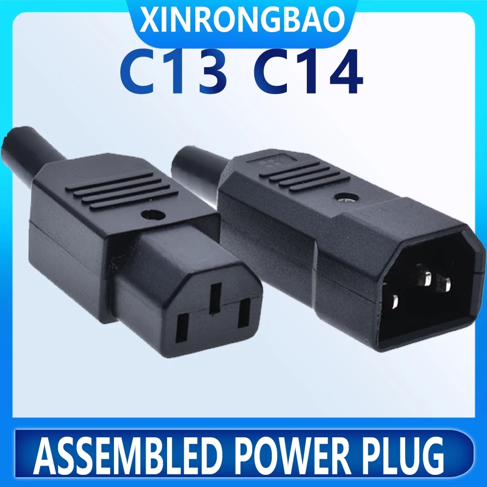 AC stecker 250v10a IEC320 C13 C14 AC PDU UPS verdrahtete steckdose inline kabel montieren installieren elektrische Panel Buchse AC buchse