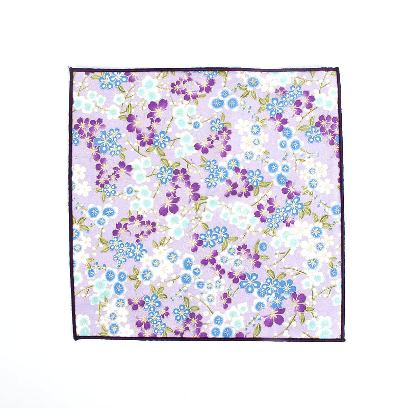 Pañuelo de algodón con estampado de flores para hombre, pañuelos de bolsillo con estampado de Cachemira, moda Vintage, trajes de bolsillo, 25x25cm, novedad