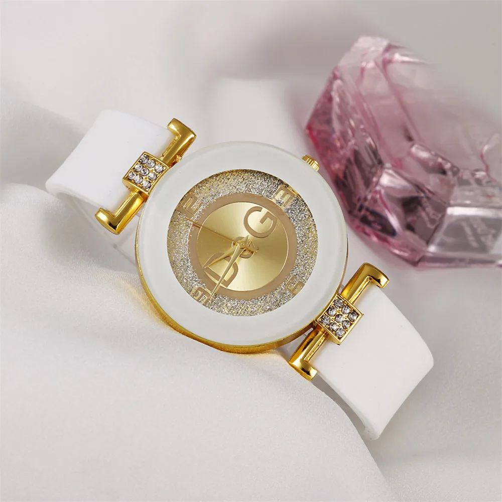 Reloj de cuarzo negro Simple para mujer, reloj de pulsera informal con banda de silicona a la moda para mujer, reloj femenino zegarek damski