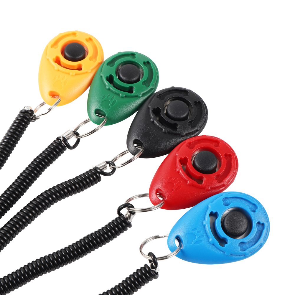 Huấn Luyện Chó Clicker Huấn Mèo Cưng Nhựa Mới Chó Kích Huấn Luyện Viện Trợ Dụng Cụ Dây Đeo Cổ Tay Có Thể Điều Chỉnh Âm Thanh Móc Chìa Khóa Đồ Dùng Cho Chó