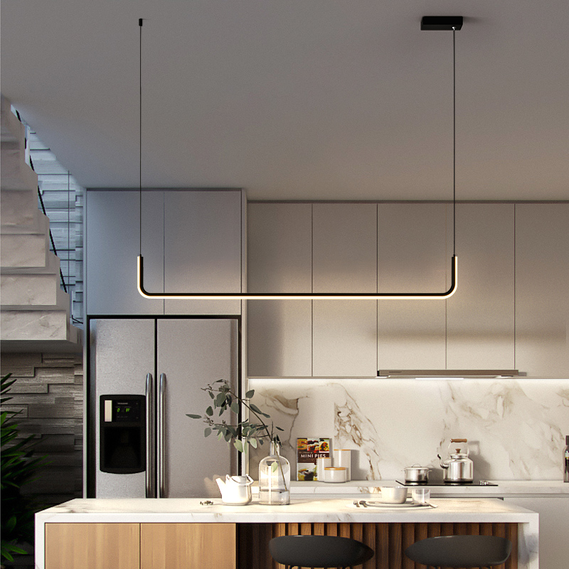 Lámpara de techo LED moderna, mesa regulable, comedor, cocina, lámparas colgantes minimalistas, decoración del hogar, luminarias de iluminación