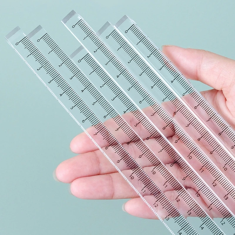 Transparent Plastic Ruler 0-30cm Straight Ruler for Artists Designers Student Architect Engineer Teacher