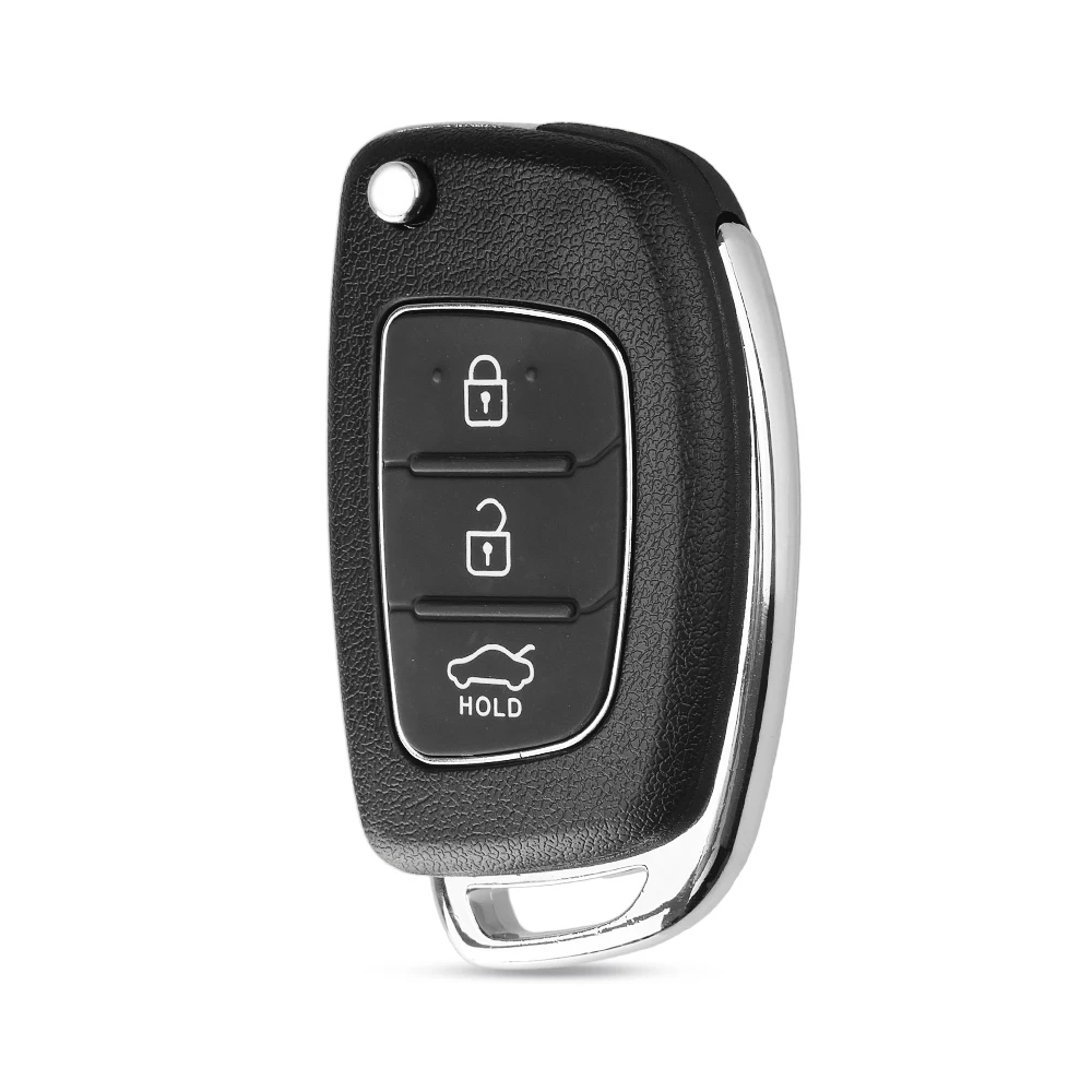 KEYYOU 3 Nút Gập Flip Remote Chìa Khóa Xe Vỏ Chìa Khóa Dành Cho Xe Hyundai Solaris Ix35 Ix45 Loạt Tự Động Khóa Tẩy Trống ốp lưng Fob Uncut