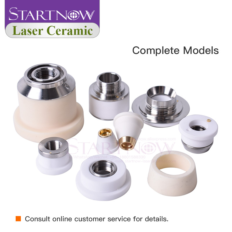 Startnow Laser Ceramic Spring Nozzle Holder For Cutting Machine Welding Head O.D.28/32mm OEM WXS HANS Raytools Ceramic Ring Part