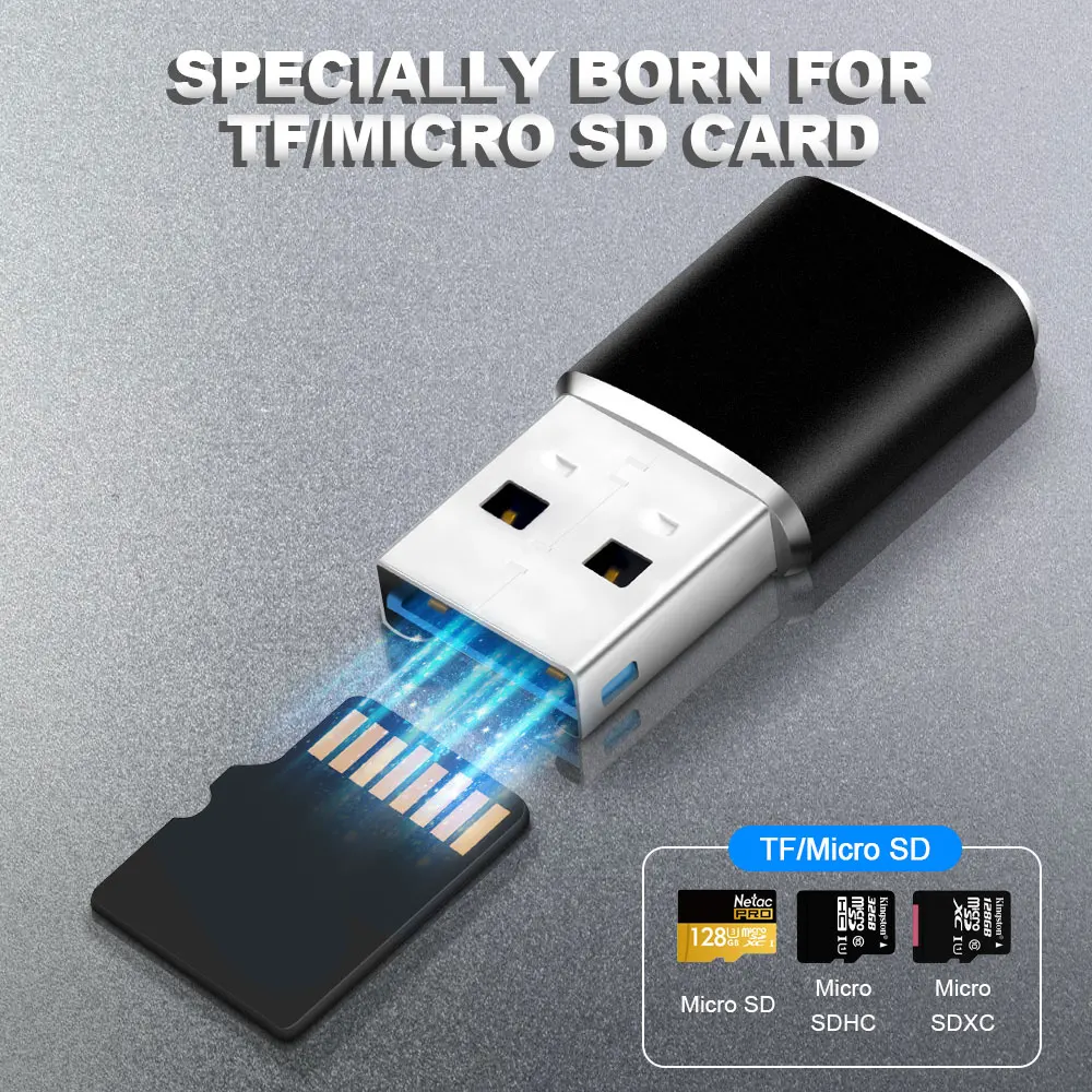 Kartomanアルミミニusb 3.0メモリカードリーダーアダプターtfマイクロsd pcコンピュータのラップトップ