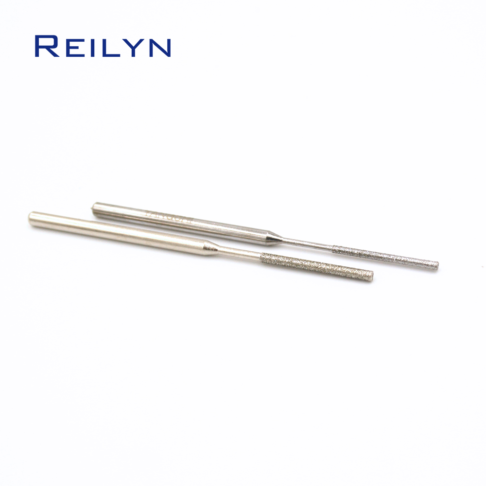 Grit 150 Ultra-long Diamond Grinding Drill Burr Set Polishing Grinding Head Mounted Bits for Dremel Rotary Tools 3mm x1.5-8mm