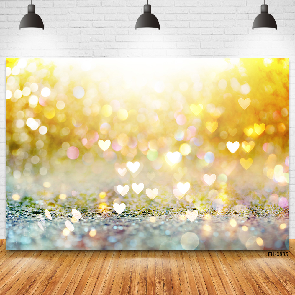 Emas Merah Muda Perak Glitter Titik Bokeh Potret Bayi Photocall Latar Belakang Pesta Ulang Tahun Pernikahan Foto Studio Fotografi Latar Belakang