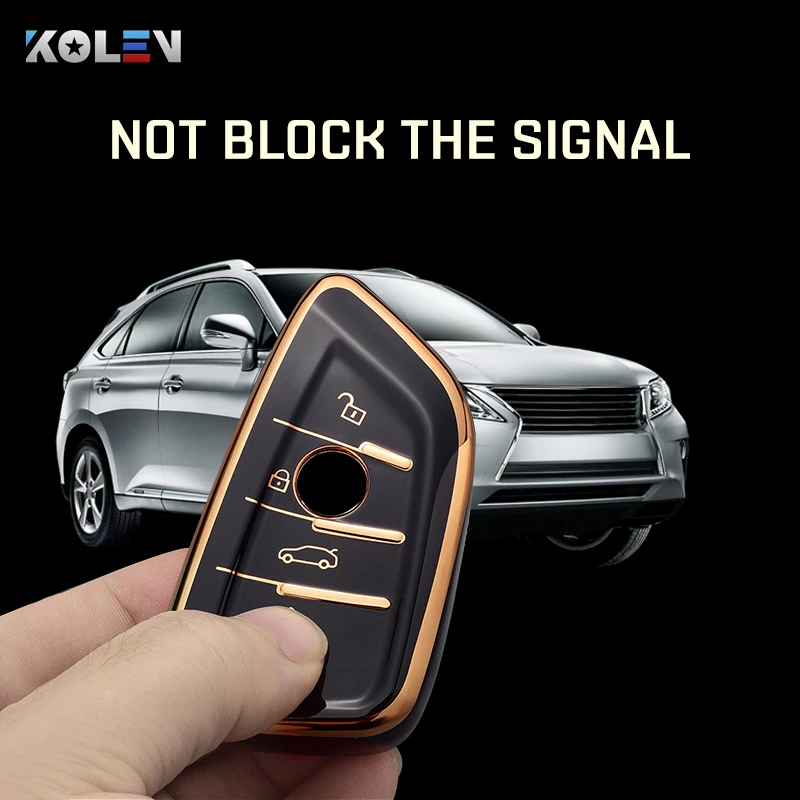 Thời Trang TPU Xe Từ Xa Chìa Khóa Bao Da Vỏ Khóa Dành Cho Xe BMW X1 X3 X5 X6 X7 1 3 5 6 7 Series G20 G30 G11 F15 F16 G01 G02 F48 Móc Khóa