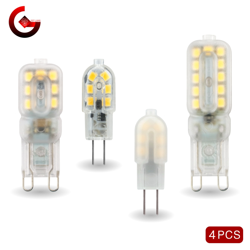 4 teile/los G4 G9 LED 3 W 5 W Glühbirne AC DC 12 V 220 V LED Lampe SMD2835 Scheinwerfer Kronleuchter beleuchtung Ersetzen 30 W 60 W Halogen Lampen