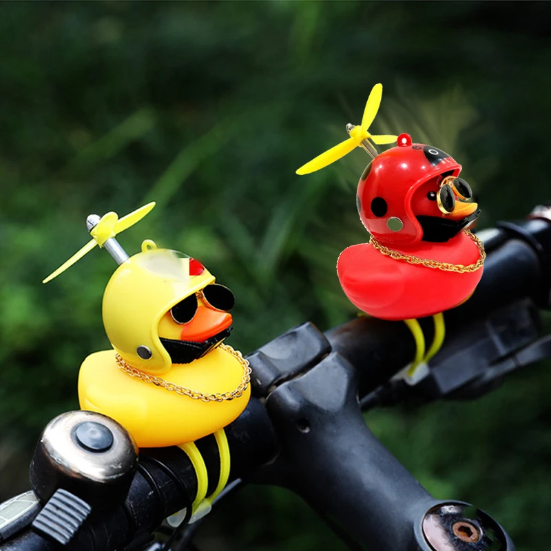 Xe Đạp Nhỏ Vịt Vàng Xe Máy Trang Trí Airscrew Mũ Bảo Hiểm Đứng Vịt Vỡ Gió Ducky Cho Xe Đạp Xe Máy Đi Xe Đạp Xe