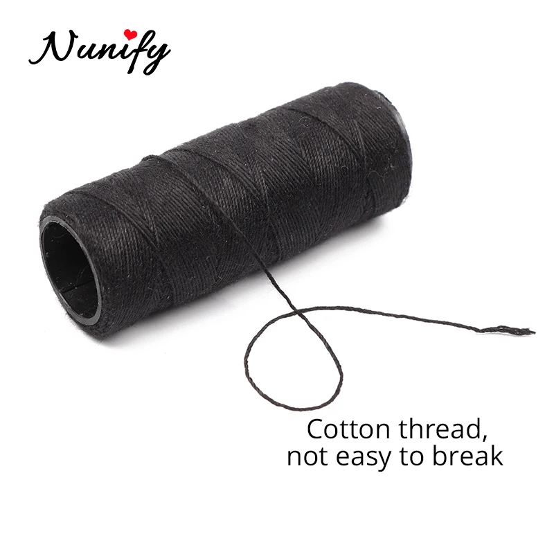 Nunify 4 Cái/bộ Cotton Chỉ Đen Sắc Nét C-Đường Cong Tóc Giả Kim/Tóc Kim/Dệt Kim Và Ren cho Tóc Giả Dụng Cụ Tạo Kiểu Tóc