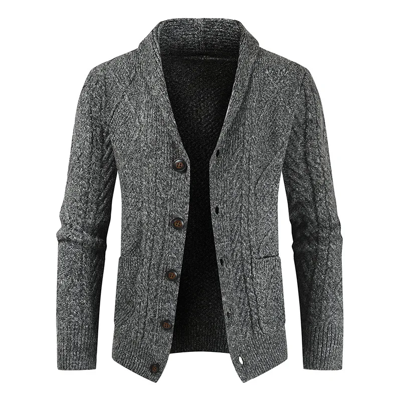2023 neue winter warme Männer Marke Casual Slim Fit Männlichen Pullover Strickjacke Hörner Dicken Pullover mode-taste top mantel dropshipping