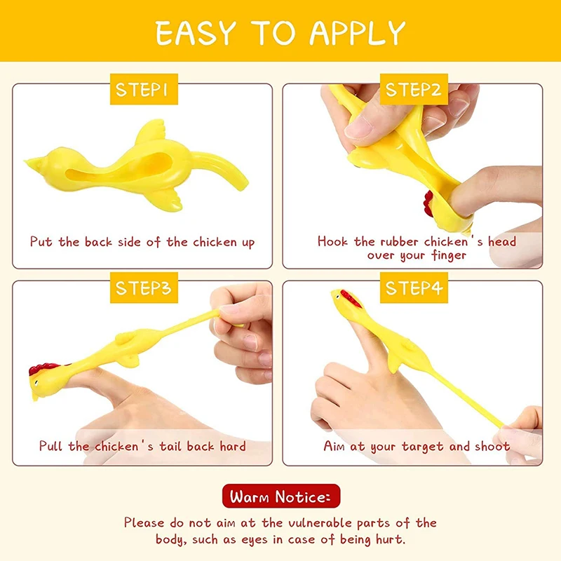 4-15 Chiếc Súng Cao Su Cao Su Gà Fidget Đồ Chơi Flingers Co Giãn Bắn Tắt Thổ Nhĩ Kỳ Mới Lạ Các Loại Giảm Căng Thẳng Cho Trẻ Em Và Người Lớn đồ Chơi