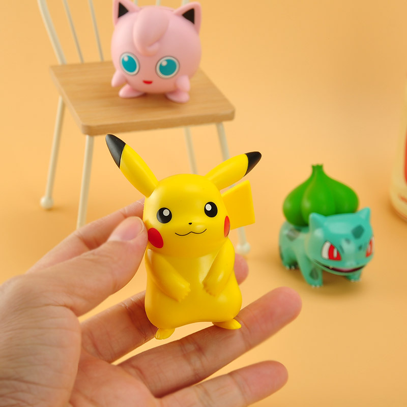5-8cm Pokemon Anime rysunek Pikachu Charmander Squirtle Bulbasaur Psyduck śliczna lalka zwierzę akcja zbieraj Model zabawka dla dzieci prezent