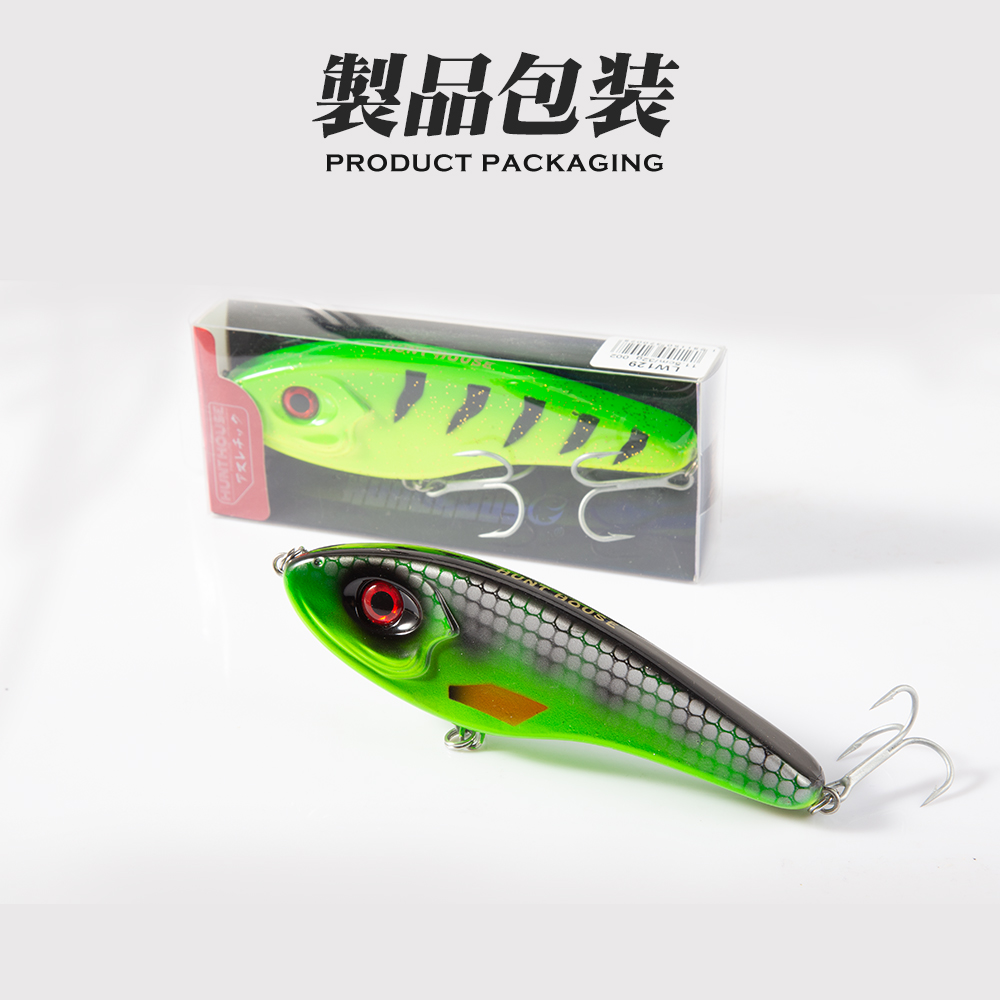 Hunthouse Jerkbait Mồi Câu Cá Âm Thanh Lớn Bút Chì Mồi Pike Dụ Chậm Đánh Chìm Nhân Tạo Wobblers Pesca Leurre Cá Rô LW129