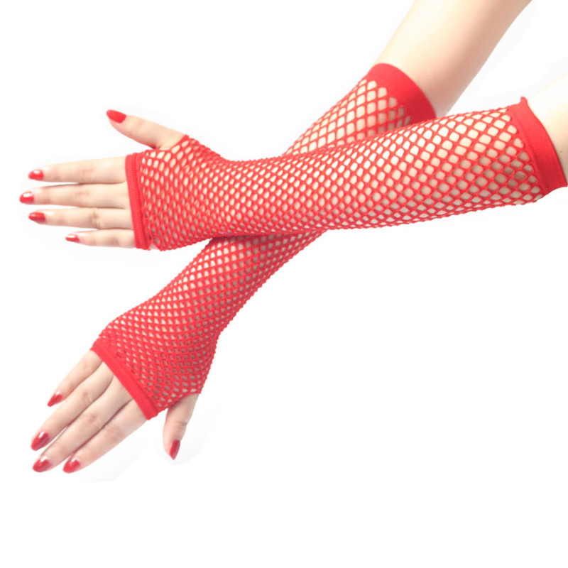 Moda feminina neon fishnet sem dedos luvas longas perna braço manguito festa usar vestido extravagante para mulheres sexy bonito braço mais quente
