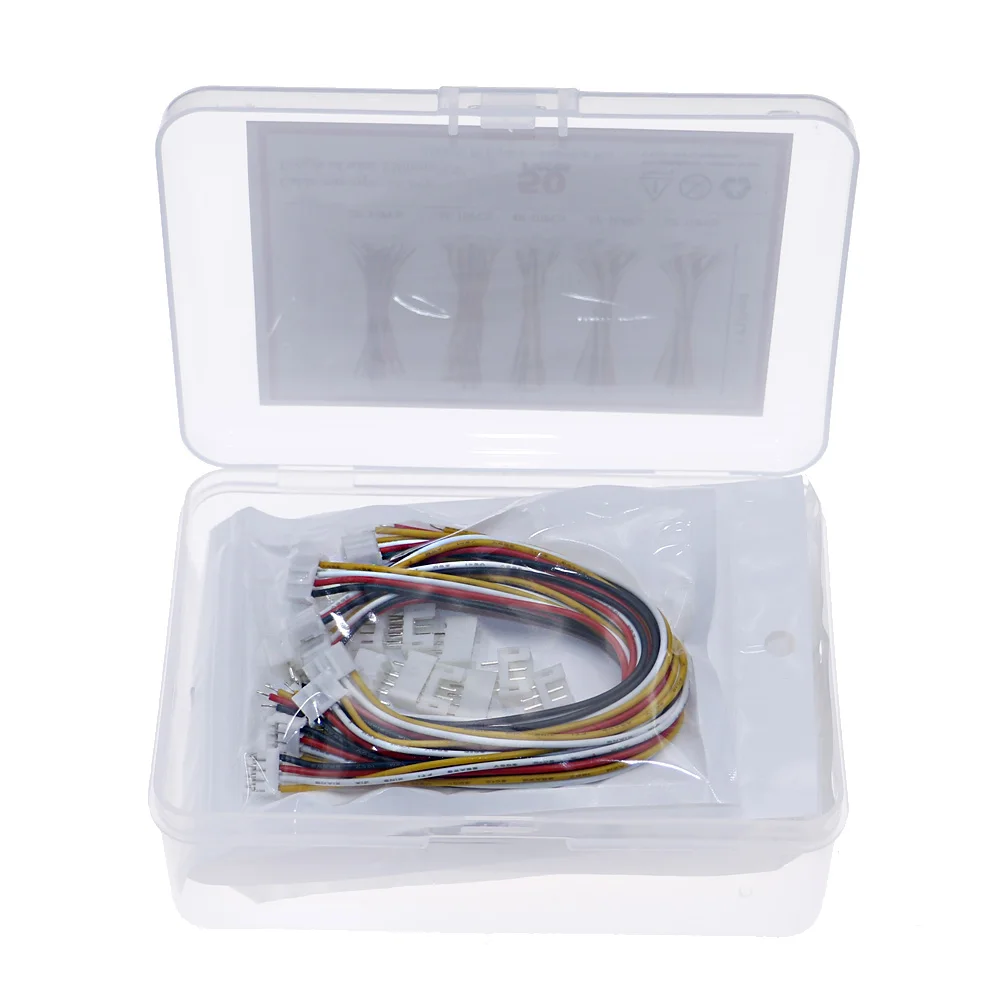 50Sets/Box Mini Micro JST PH2.0 - 2/3/4/5/6Pin Connector Plug Assortment Kit With 150mm Wires Cables