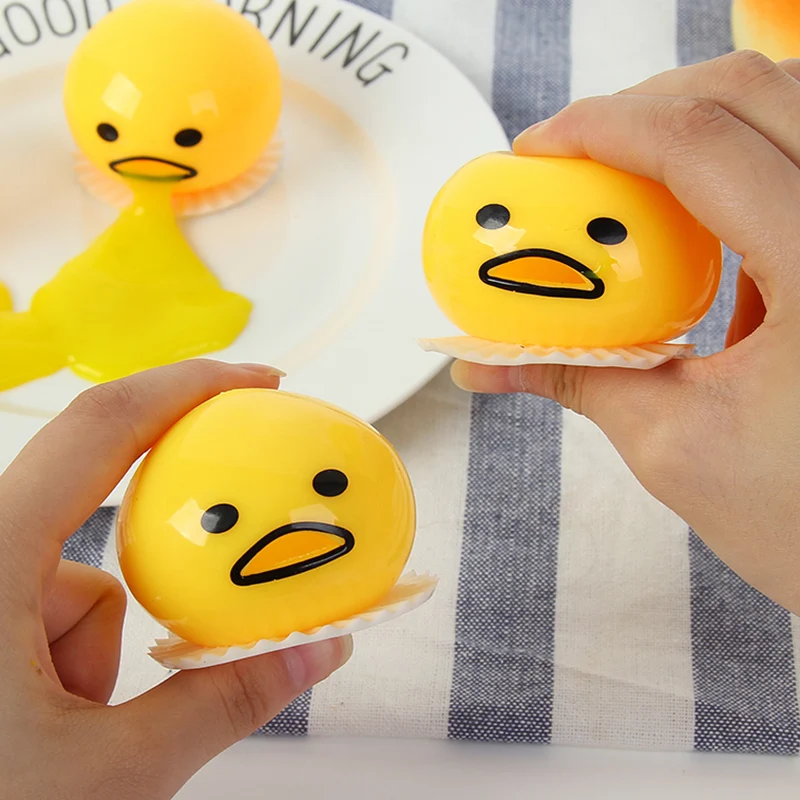1 Máy Tính Nôn Mửa Lòng Đỏ Trứng Gà Trứng Lười Đồ Chơi Túi Đựng Sữa Thông Hơi Giảm Áp Lực Kẹp Vui Thìa Giả Trẻ Em Quà Tặng Đồ Chơi