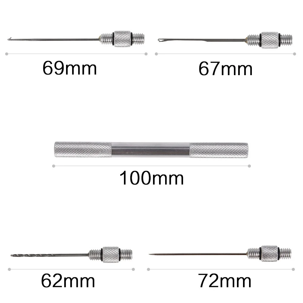 FLYSAND 5 Trong 1 Câu Cá Giàn Mồi Kim Bộ Dụng Cụ Mồi Boilie Khoan Stringer Kim Bọc Chống Trượt tay Cầm Hợp Kim Nhôm