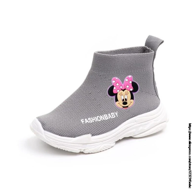 เด็กเป็ดรองเท้า Mickey Mouse ชายหญิงรองเท้าผ้าใบฤดูใบไม้ผลิการ์ตูน Minnie ยี่ห้อเด็กกีฬารองเท้าแฟชั่นรองเท้าผ้าใบ